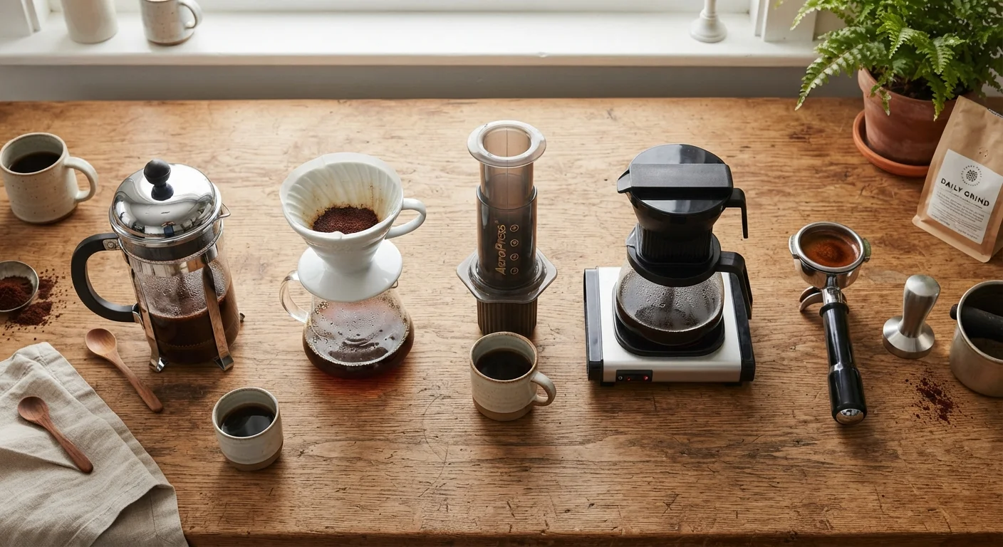 Coffee Brewing Methods Side by Side