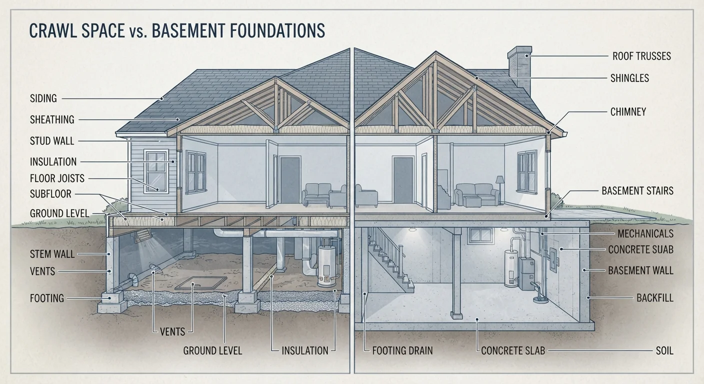 Crawl Space vs. Basement: How Each Affects Your Maintenance Routine